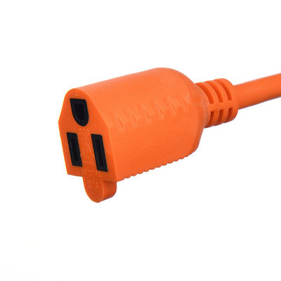 Individuell angepasste Länge Außenstecker-Verlängerungsseile Orange Universalstromkabel für NEMA Männliche Endart in Außenumgebungen