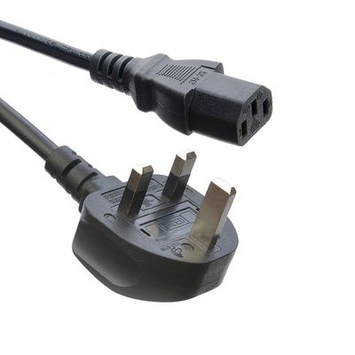 Netzwerk SDK UK BS Standard C5 C19 Anschluss 3 Pins Leitungsstreifen Draht Stromkabel 3 Spitze Ac Kabel Versorgung IEC Kabel Schwarz