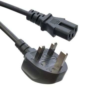 Netzwerk SDK UK BS Standard C5 C19 Anschluss 3 Pins Leitungsstreifen Draht Stromkabel 3 Spitze Ac Kabel Versorgung IEC Kabel Schwarz