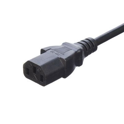 Netzwerk SDK UK BS Standard C5 C19 Anschluss 3 Pins Leitungsstreifen Draht Stromkabel 3 Spitze Ac Kabel Versorgung IEC Kabel Schwarz