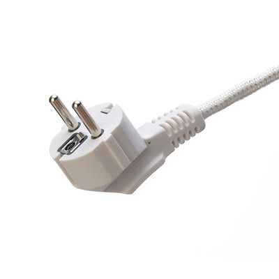 CEE 16A Elektrische Eisen-Baumwollkabel VDE Schwarz-Weiß AC-Stromkabel Dampf Haushaltsgerät H03RT-F 3x42/0.15mm Männliche Endart