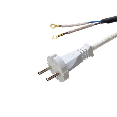 CEE 16A Elektrische Eisen-Baumwollkabel VDE Schwarz-Weiß AC-Stromkabel Dampf Haushaltsgerät H03RT-F 3x42/0.15mm Männliche Endart