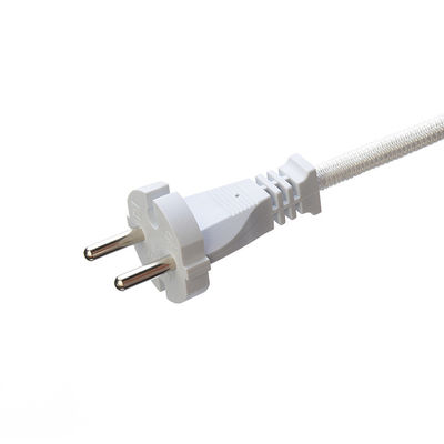 CEE 16A Elektrische Eisen-Baumwollkabel VDE Schwarz-Weiß AC-Stromkabel Dampf Haushaltsgerät H03RT-F 3x42/0.15mm Männliche Endart