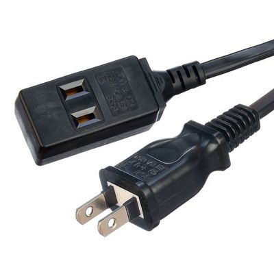 Stromkabelverlängerungskabel 2pins JET Stecker mit 3 Steckdosen für elektrische Decke 125V Netzwerk N/A Weibliche Steckdose JET 3 Waysocket