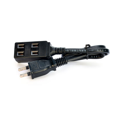 Stromkabelverlängerungskabel 2pins JET Stecker mit 3 Steckdosen für elektrische Decke 125V Netzwerk N/A Weibliche Steckdose JET 3 Waysocket