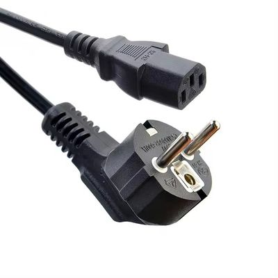 VDE-zertifizierte EU-Stecker-Standard Cee7/7 Euro Stromkabel 1,5 mm mit C13 geeignet für langlebige Computer