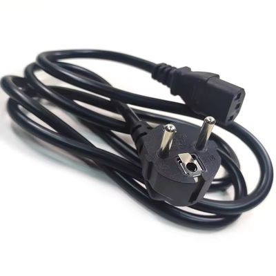 VDE-zertifizierte EU-Stecker-Standard Cee7/7 Euro Stromkabel 1,5 mm mit C13 geeignet für langlebige Computer