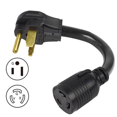 Nennspannung 250V 30Amp Twist Lock 3-Stick Männlich Stecker zu L6-30R 50Amp 3-Stick Weiblich Empfänger Generator RV Stromkabel