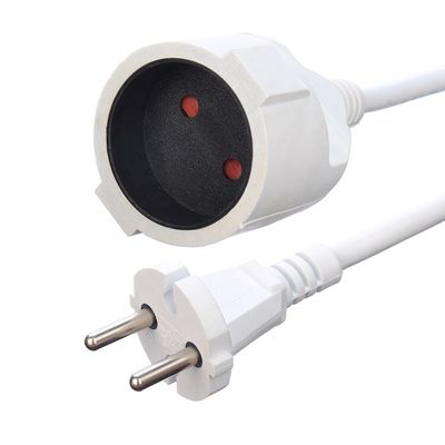 Weiß 2 Pins Haushaltsgeräte Stromversorgungskabel Direkt 1,5 M Länge oder angepasst VDE 10A Stecker Stromkabel Verlängerungskabel