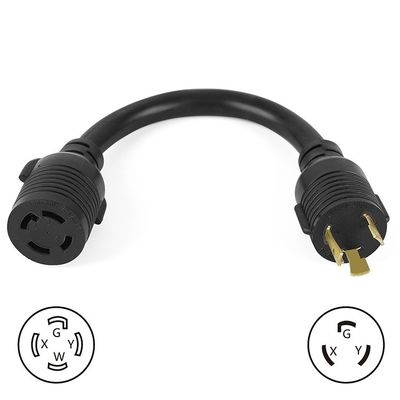30 Ampere Adapter 4 Spitze zu 3 Spitze Sperre 10 Gauge Schweißer Adapter Schnur ETL NEMA L14-30P Männlich zu NEMA L6-30R Weiblich