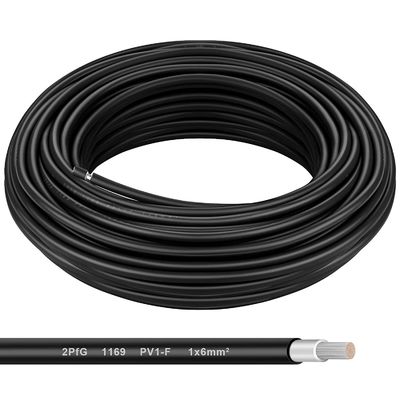 Niedrigspannungs-Solarkabel 4,0 mm PVC-Isolierungs-Kupferleiter für Solarkabelprojekt