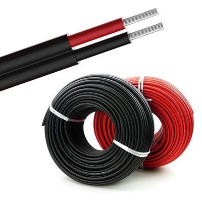 4mm2 Ein- oder Doppelkern XLPO Isolierkabel aus Kupfer-Durchgängersonne für Photovoltaik-Systeme in Rot oder Schwarz