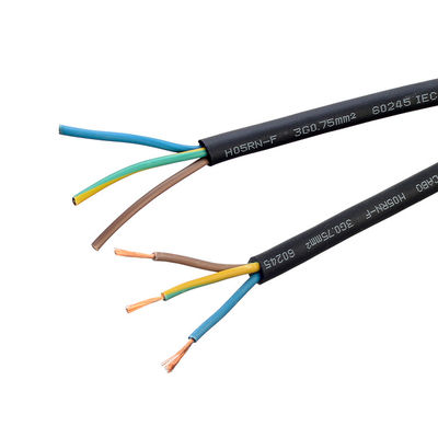 Niedrigspannung KC/ VDE Zertifiziert H05rr f 3x0. 75 mm Quadrat Flexibles Gummiraht Schweißkabel feuerfestes Sicherheitsstromkabel