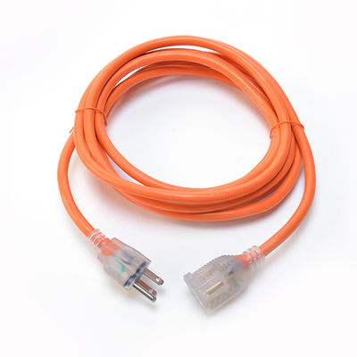 16/3 Gauge ETL Zertifiziertes Außenverlängerungskabel für Kabel-Anpassung mit beleuchteter Anzeige 13A 1625W 16AWG SJTW