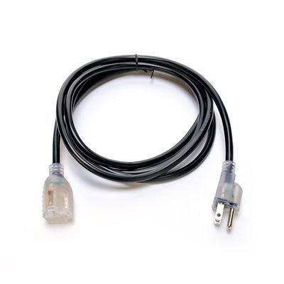 16/3 Gauge ETL Zertifiziertes Außenverlängerungskabel für Kabel-Anpassung mit beleuchteter Anzeige 13A 1625W 16AWG SJTW