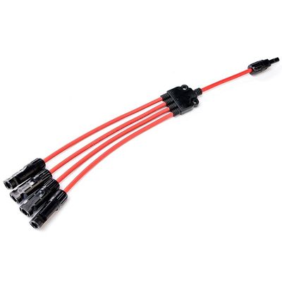 DC 1500V Rated Voltage 4 to 1 Power Cord Europe Plug 1 to 4 Solar Panel Extension Cable for Heavy Duty Solar Pv Connector