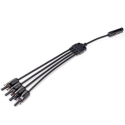 DC 1500V Rated Voltage 4 to 1 Power Cord Europe Plug 1 to 4 Solar Panel Extension Cable for Heavy Duty Solar Pv Connector