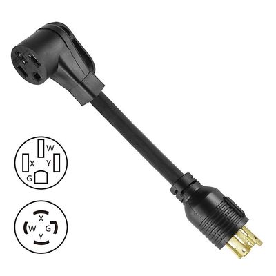 Elethor Nema Ev Ladegerät Adapter Verlängerungskabel 3 Leiter Sjt Typ L14-30p Drehverschluss Stecker zu 14-50r Adapter Stromkabel
