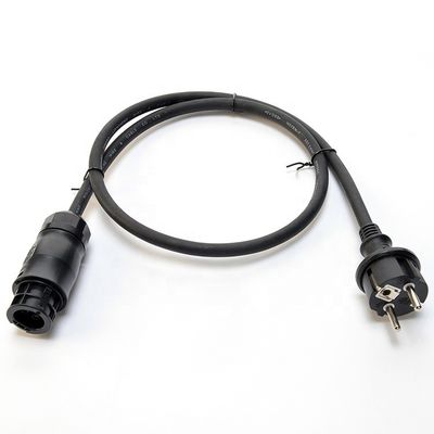 Zertifiziert nach DIN VDE 0620/EN 50075 1990 Isoliertes Gummikabel Euro 16A 3 Stecker H07rn f für Solar PV1-f Kabel 4mm2 6mm2