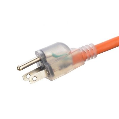 15 FT 12/3 Gauge LED Beleuchtete End SJTW 15 Ampere/125V/1875W Orange Außenjacke Schwerlast-Stromkabel für Innen- / Außenbereich