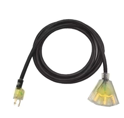Andere ETL 25Ft 12/3 Außenverlängerungskabel 3-Ausgänge 12 Gauge 3-Ping Wasserdicht mit beleuchtetem Ende 15A 12AWG 1875W SJTW