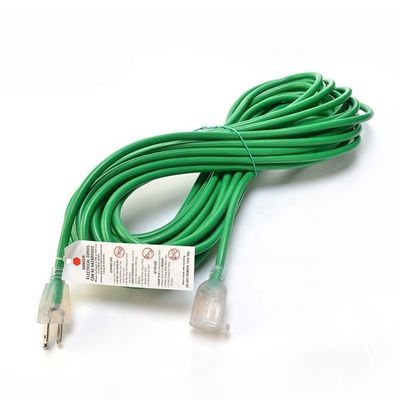3X8/10/12/14/16AWG Nennspannung 125V NEMA Weibliche Licht End ETL zertifizierte amerikanische 3-Kern-Verlängerungsseile Außen Kupfer-Stromkabel