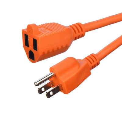 100FT ETL Listed SJTW 14/3 Electrical Orange Extension Cord Single Plug NEMA 5-15P bis NEMA 5-15R mit angepasster Länge