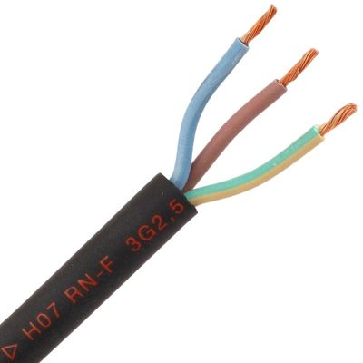 Hausdraht Elektrizitätskabel mit Kupferleitermaterial und Hochtemperaturbeständigkeit 3 Kerne H07rn f 3x2 5 Stromkabel