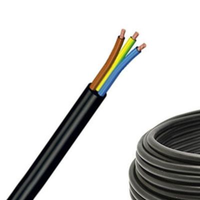 300/500V H05VV F 3G0.75mm2 3 Kerne Stranded Bare Copper Ground Wire PVC Isolationsstromkabel für Bauprojekte